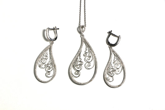 Zirkon Taşlı Set