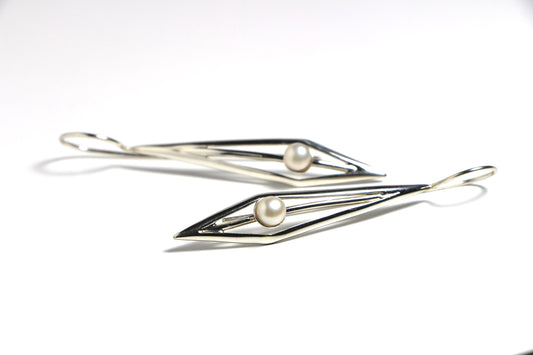 İnci Taşlı Gümüş Kolye